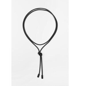 Zara Circular Leather Belt, Black, One size